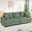 87"Solid Wood Leg Corduroy 3-Person Sofa with 2 Pillows-1192196253