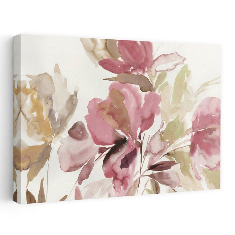 Été, jardin, délice, art floral délicat et abstrait, H 24 po x l 36 po
