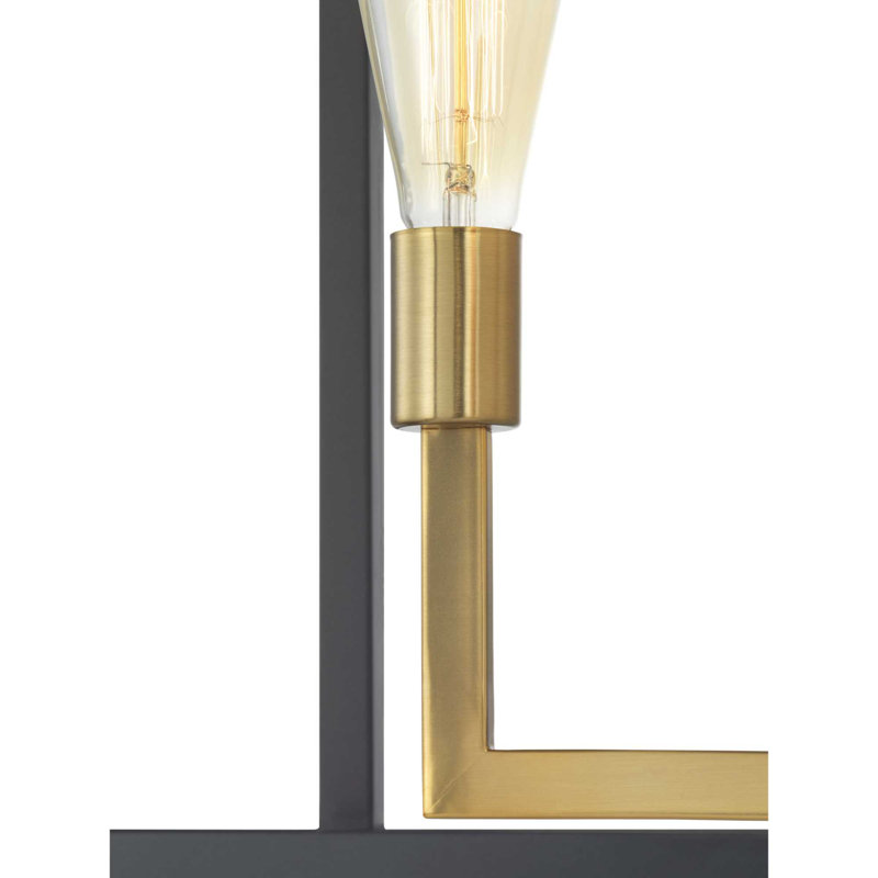 Lustre rectangulaire à 4 lumières Gaia