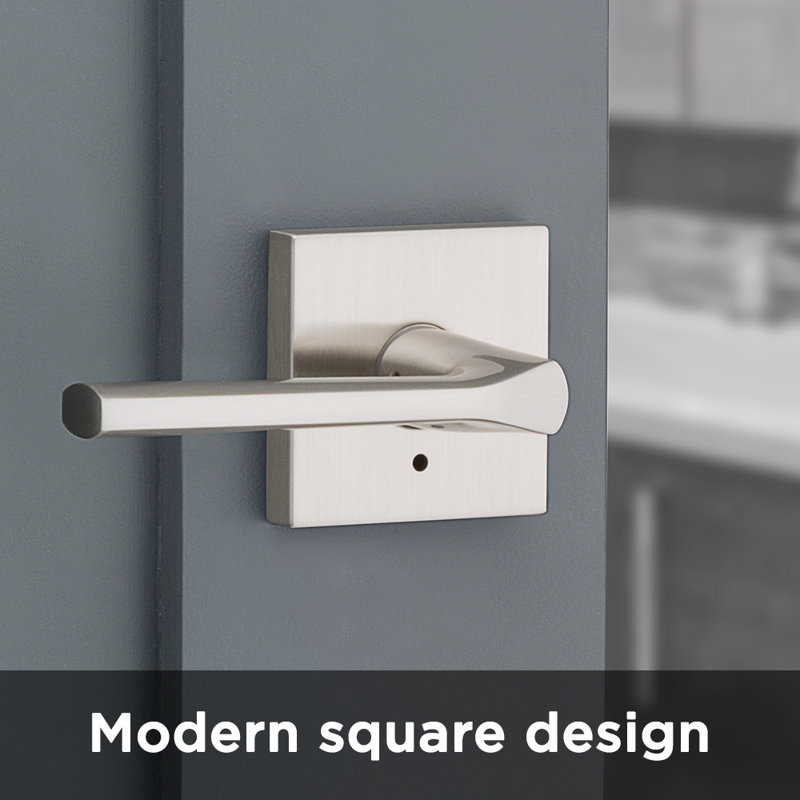 Lisbon Privacy Door Lever, Satin Nickel