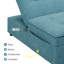 Canapé-lit 4 en 1, fauteuil-lit, repose-pieds pliant multifonctionnel avec pochette de rangement et port USB pour petit appartement, salon, chambre à coucher, couloir-170088157