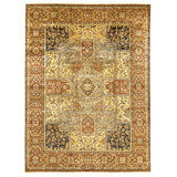 Hand Knotted Wool Area Rug in Multi And Red