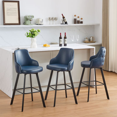Bar Stools Swivel High Back Bar Height Bar Stools