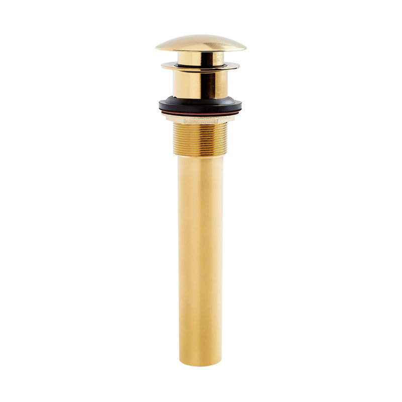 Mushroom Style Pop-Up Bathroom Drain, Brushed Gold
