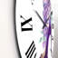 Chaussure stiletto mauve foncé avec des roses violettes roses - Horloge murale traditionnelle-60187279