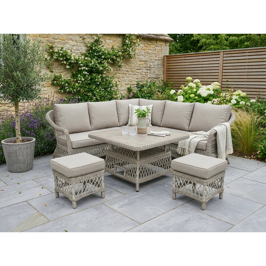 Cotswold Wicker Mini Corner with Height Adjust Table