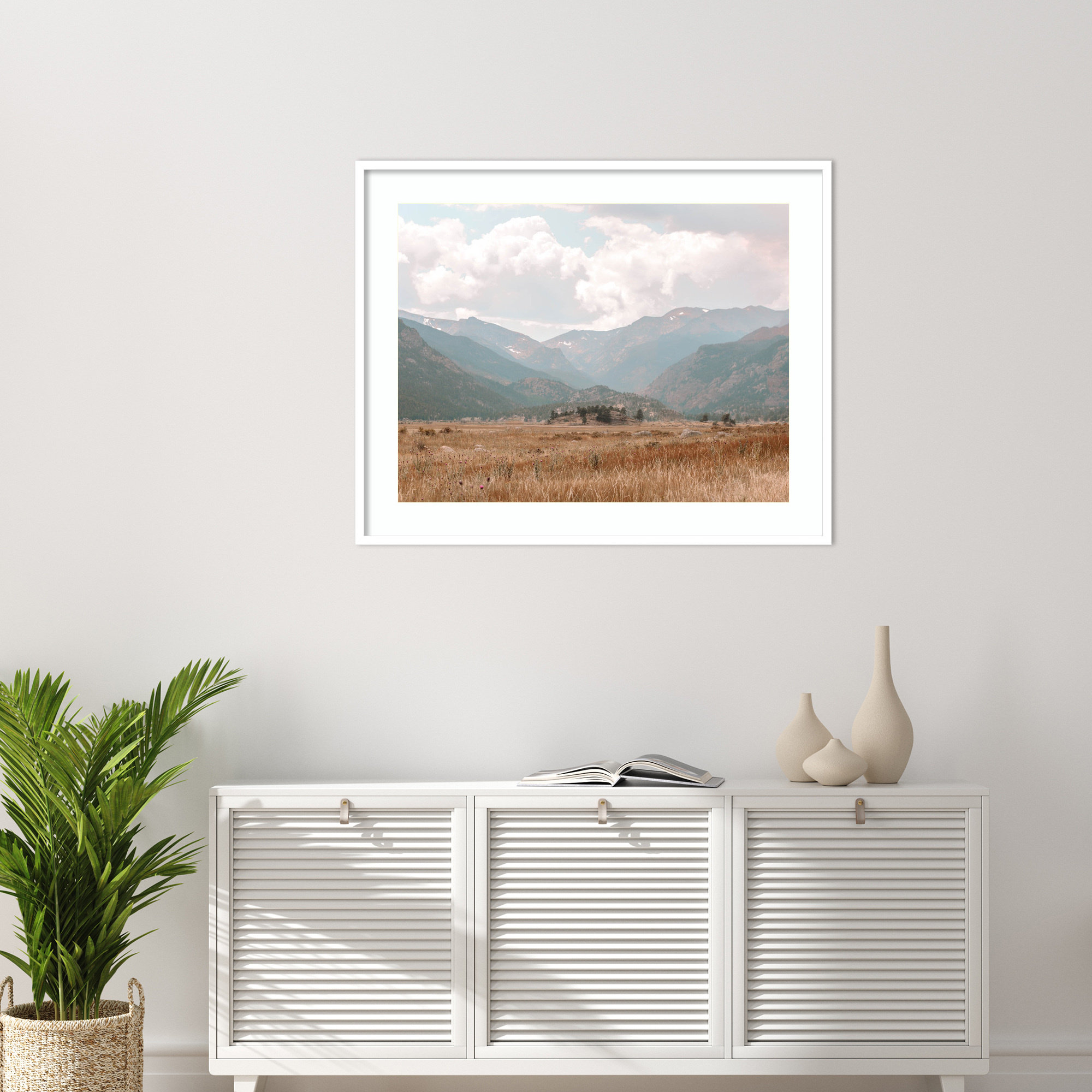 Wanderings by Alicia Abla, 33" H x 41" W x 1" D, White