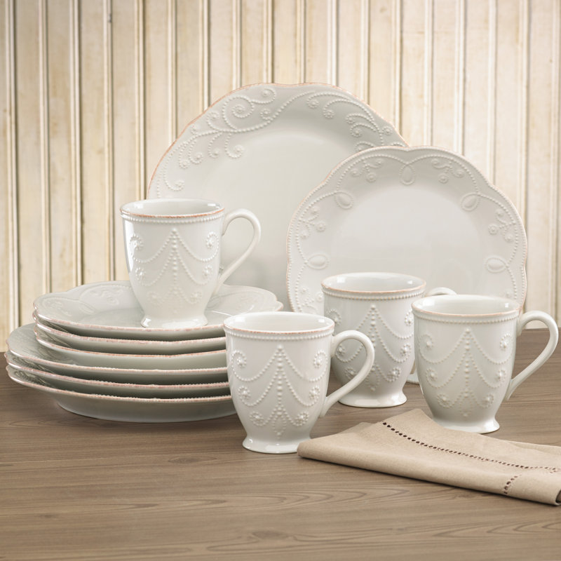 Service de table 12 pièces French Perle