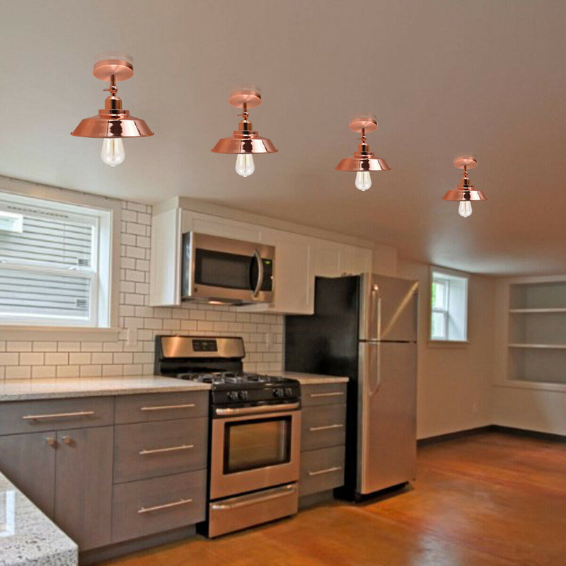 Bolduc Semi Flush Mount, Rose Gold