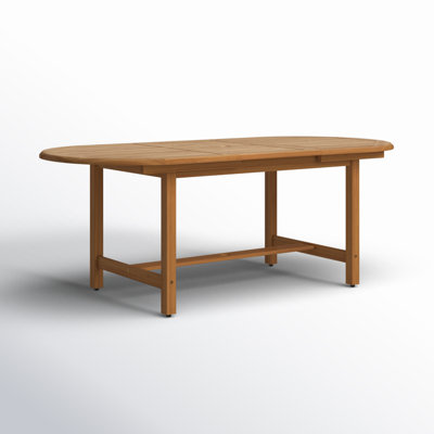 Rafael Oval Outdoor Dining Table With Umbrella Hole , 78.75'' in. W 37.4'' in. D