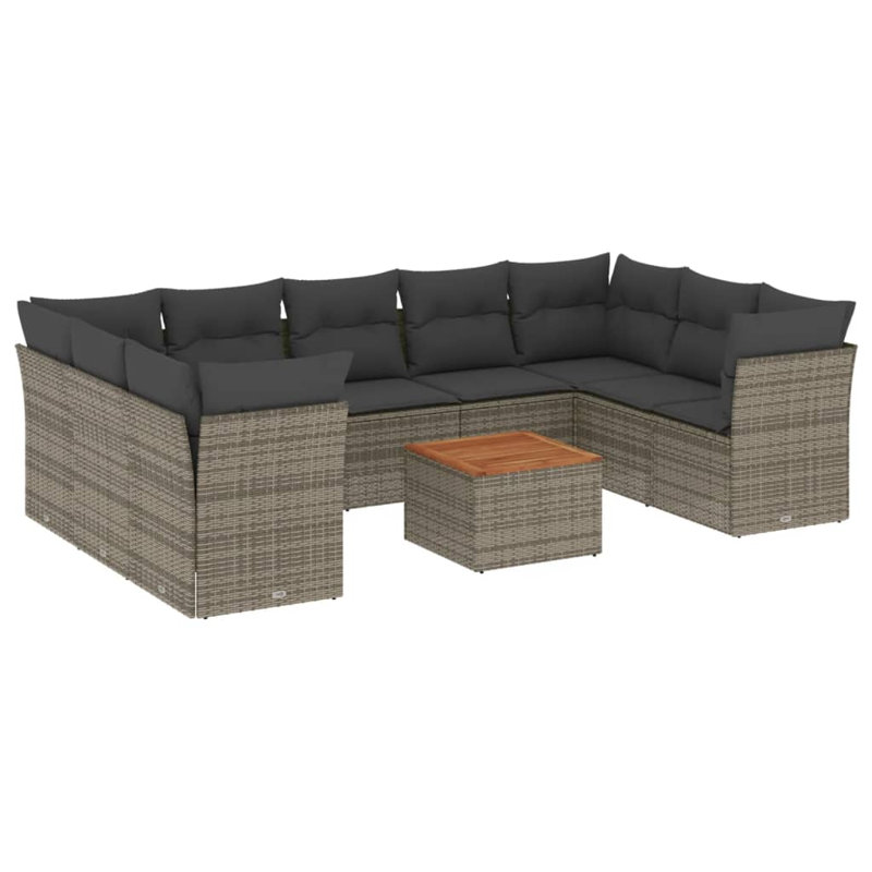 Ensemble de canapé de jardin Vidaxl gris