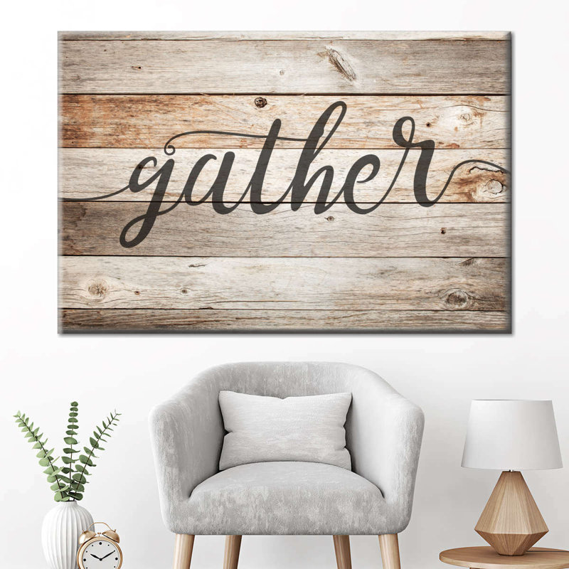 Gather Typography I Canvas Print, 45" H x 30" W x 1.25" D