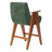 Counter Height Upholstered Bar Stool With Armrests And Solid Wood Legs-1326382100