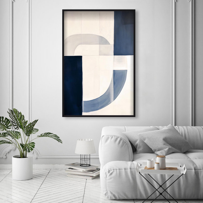 Oliver Gal Sunset Serenity V Abstract - Luxury Shadowbox Framed Wall Art, 55.5" H x 37.5" W, Black