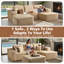 Canapé modulaire en forme de L avec repose-pieds et repose-pieds sans assemblage 106,3 po Boneless-1439676245-1439676254