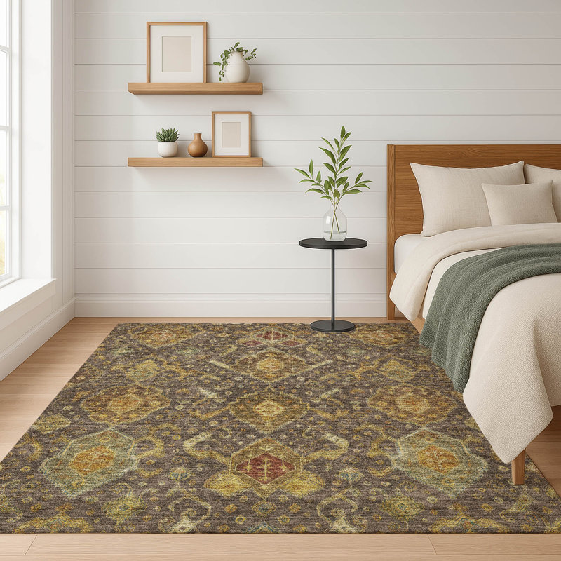 Tapis de qualité supérieure lavable à la machine Mayfield Global, Chocolat, 8 pi x 10 pi