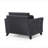 Lazy Sofa Chair, Comfortable Single-Person Sofa Chair, With A Backrest And Soft Seat Cushion, Having Armrests On Both Sides, Suitable For Living Room And Bedroom - Grey-1099255780