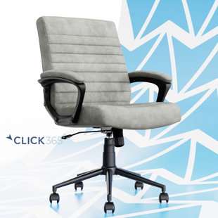 Click365 Transform 3.0 Ergonomic Mid Back Channel Stitching Desk Chair, with Padded armrests