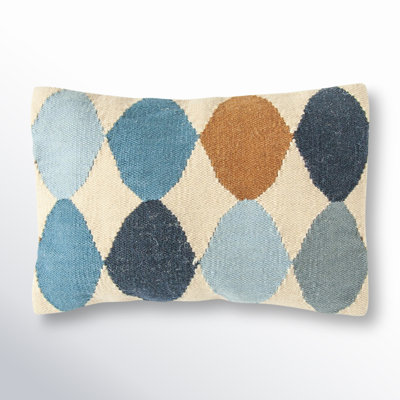 Myron Geometric Wool Lumbar Throw Pillow