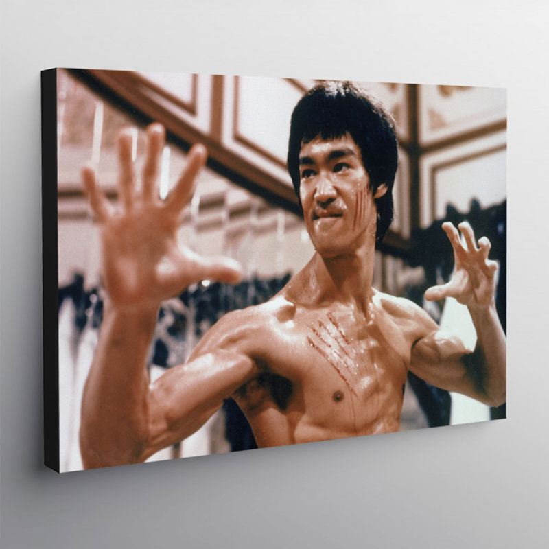 Bruce Lee Enter The Dragon Martial Arts - Wrapped Canvas Print, 84cm H x 120cm W x 4cm D