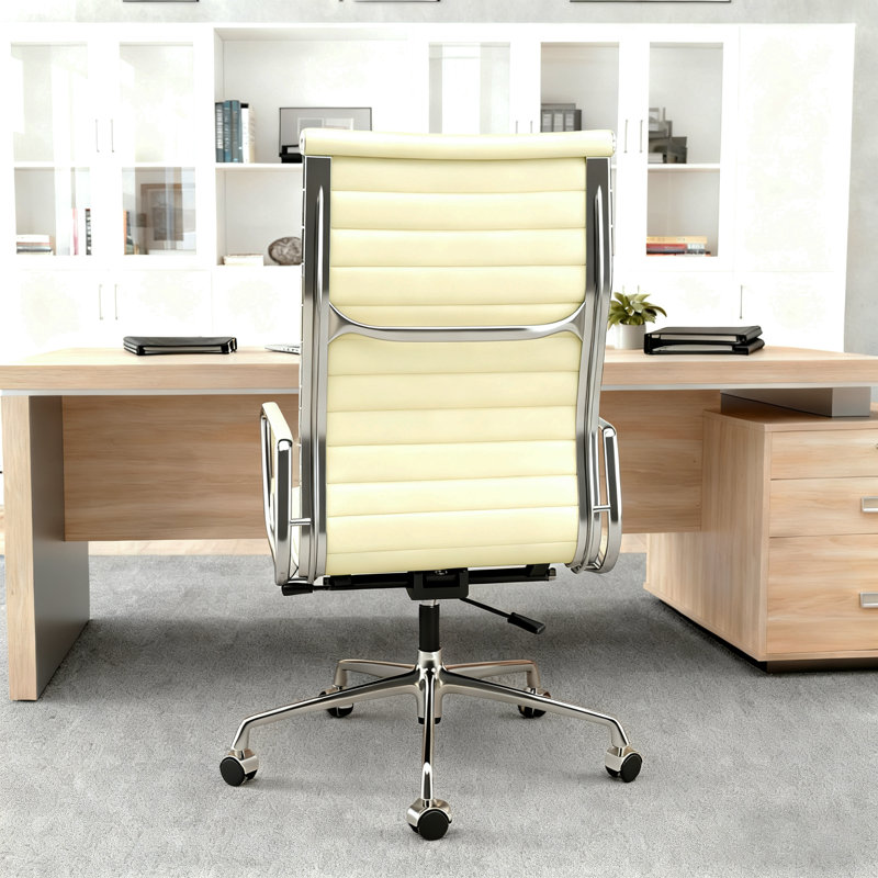 Chaise de bureau avec structure et base en aluminium, chaise de salle de conférence pivotante