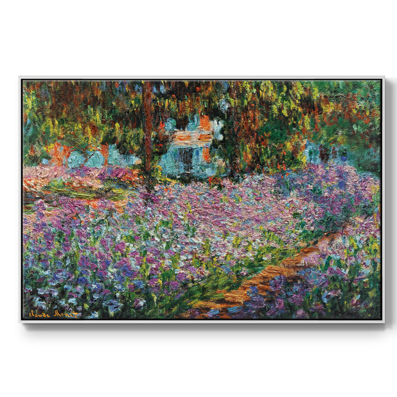 Iris dans le jardin de Monet, 1900 03, H 25 po x l 37 po x P 2 po, Blanc