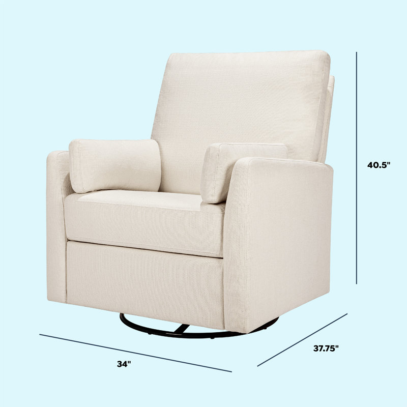 Ethan Swivel Recliner in Performance Fabric, Cream