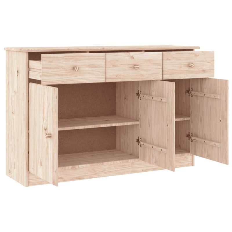 Alevia Solid Wood Sideboard, Brown