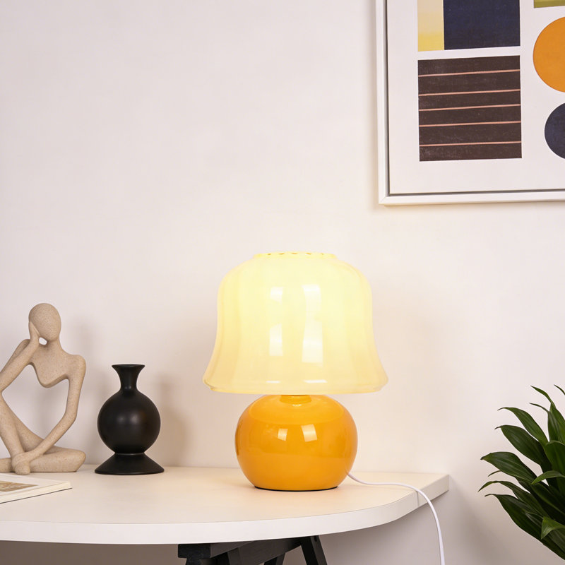 Mushroom-Shaped Desk Lamp/Bedside Lamp With Dimmable Bulb, Mushroom-Decorated Bedside Table Lamp