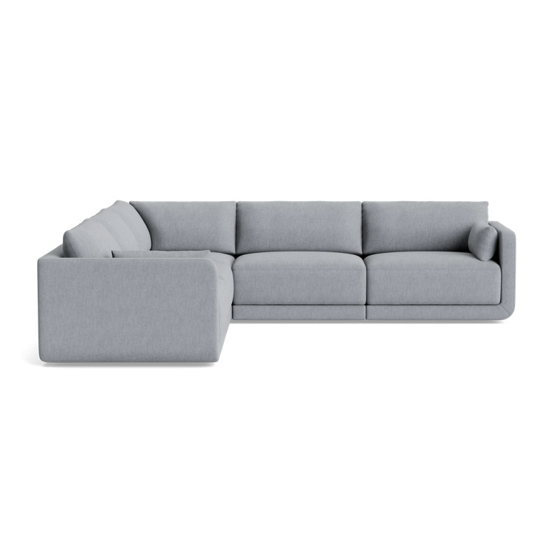 Eva Modular Sectional, Performance Weave - Zinc