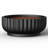 15 in. Medium Matte Black(Upgraded Interior) Concrete Round Planter / Pot Ribbed Design Planter Bowl with Drainage Hole-617532057-617532054