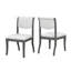Ensemble de 2 chaises de salle à manger rembourrées avec finition chêne gris-1747420468