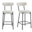 Quisto Upholstered Counter Stool with Metal Frame
