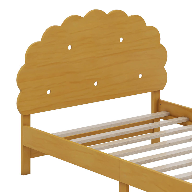 Lit plateforme simple en forme de biscuit