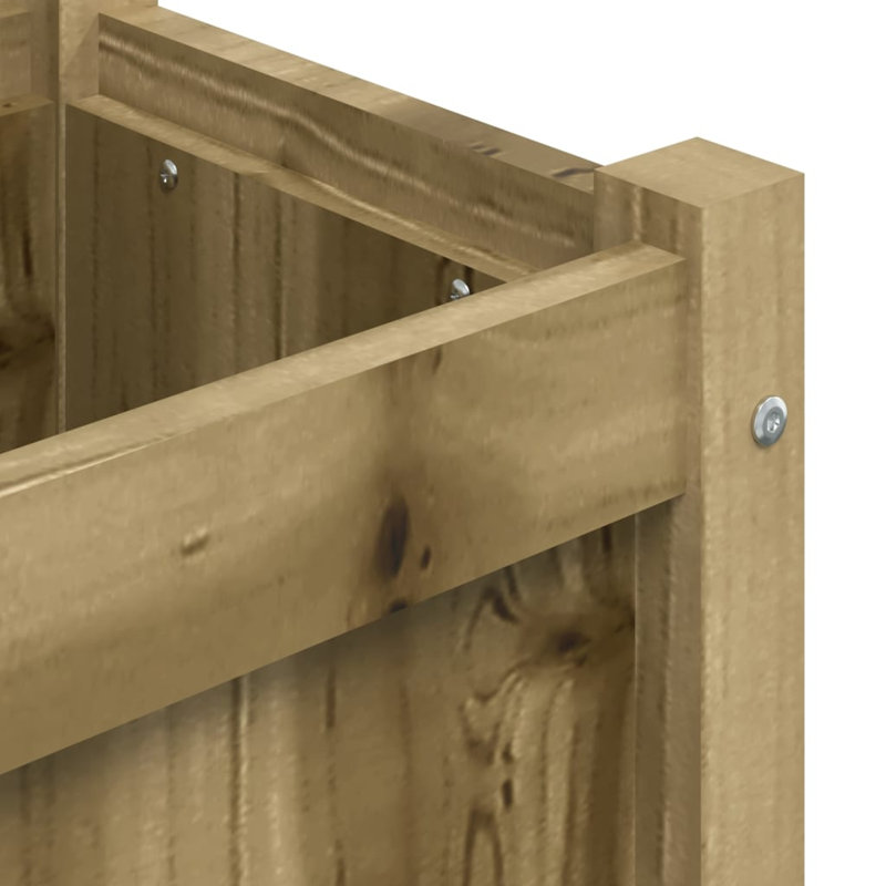 Loon Peak® Garden Planters 2 Pcs Solid Wood Douglas, 12.2" H x 59.1" W x 12.2" D, Brown