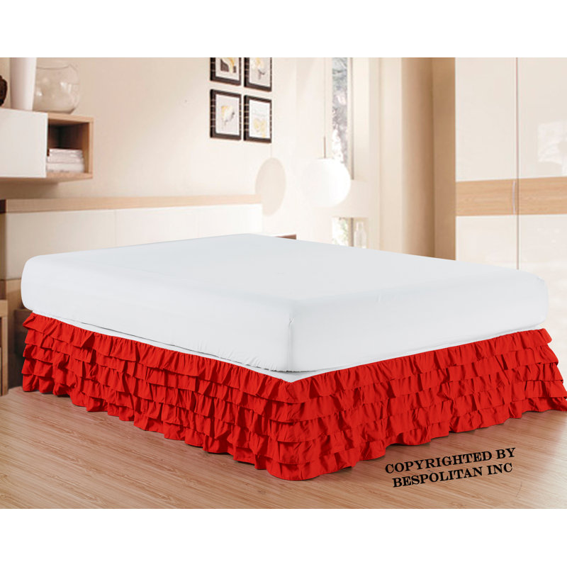 Jupe de lit 15 po Hollandale, Rouge