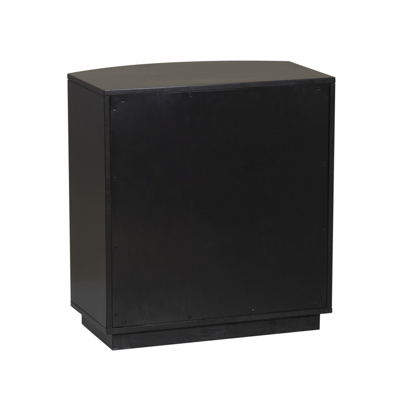 Chantel 3 Drawer Nightstand White, Black