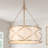 3-Light Drum Cage Chandelier Gold