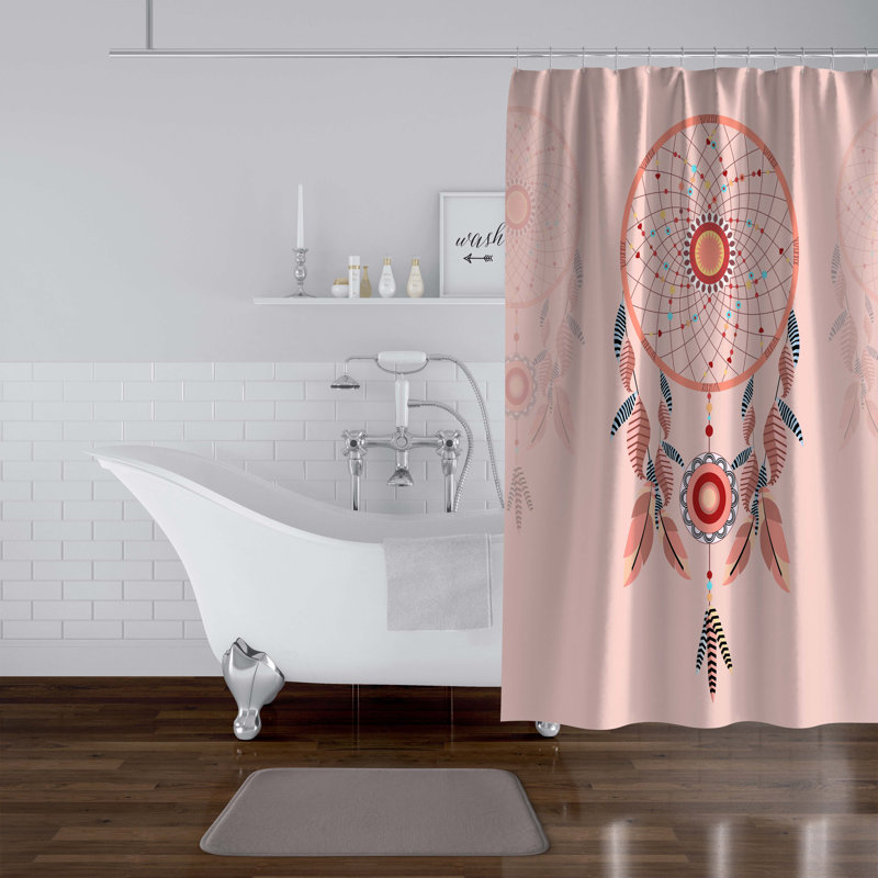 Abstract Shower Curtain, 70" H x 71" W