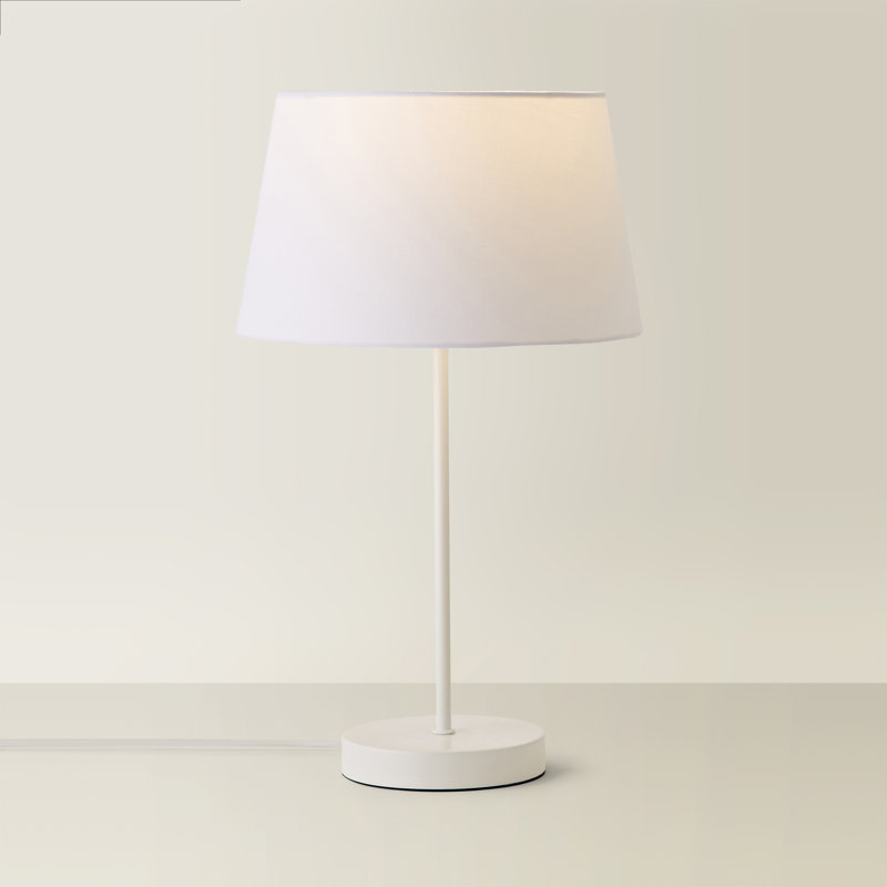 Romeir Metal Table Lamp, White