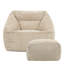 icon Natalia Large Beanbag and Pouffe Set Corduroy Navy Blue-63656828