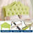 Twin Bed Frame with LED Lights, Upholstered Storage Platform & Crystal Headboard for Kids & Teens-408466561