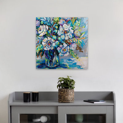 «Feeling Blue I», art floral floral contemporain