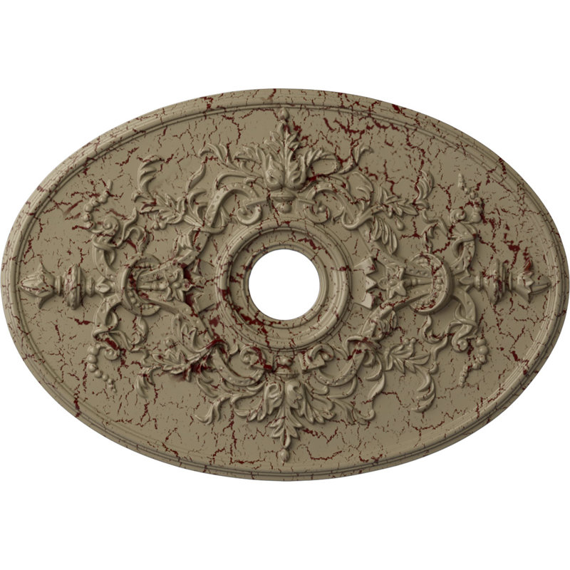 Médaillon de plafond Endurathane York, DE 21 5/8 po x P 2 1/2 po (convient aux auvents jusqu'à 3 5/8 po), finition bronze peinte à la main
