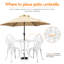 3 Piece Patio Bistro Table Set with Umbrella Hole-1735002301