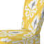 Chaise d'appoint décorative à motif de fleurs jaunes Ikat