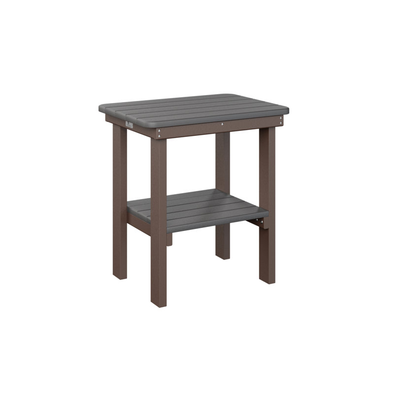 Berlin Gardens Rectangular End Dining Table, Smoke Gray, Chocolate Brown