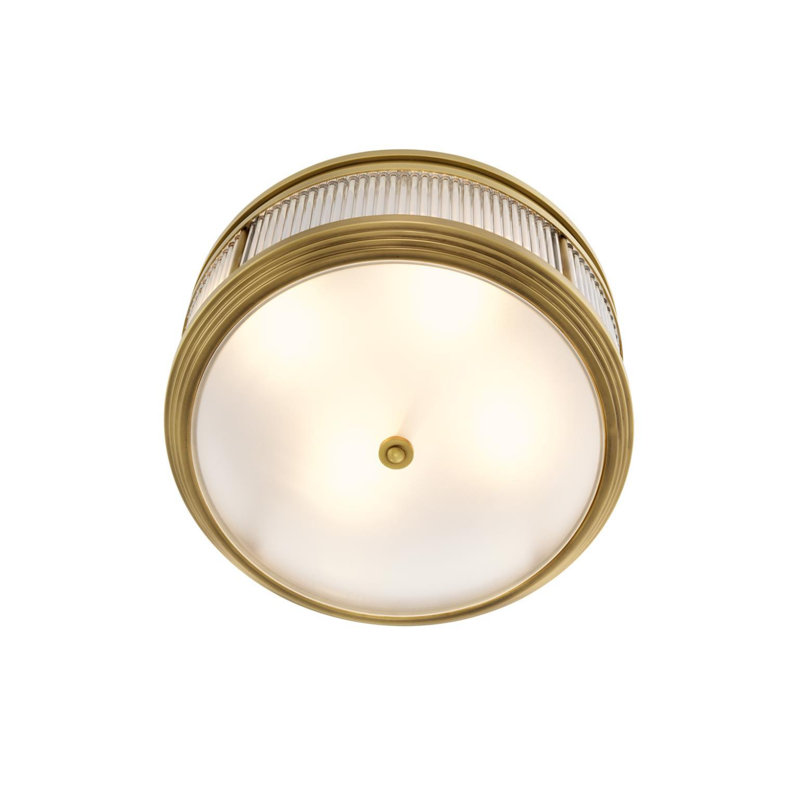 Rousseau 4 - Light Flush Mount, Antique Brass