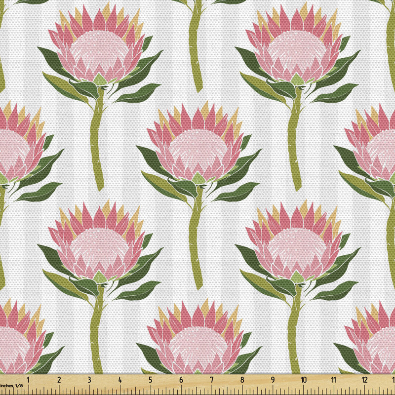 Norvell Layout of Protea Flowers Fabric