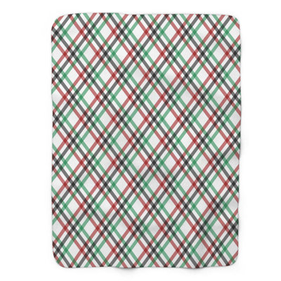 Festive Plaid - 1 Piece Premium Sherpa Blanket 0031